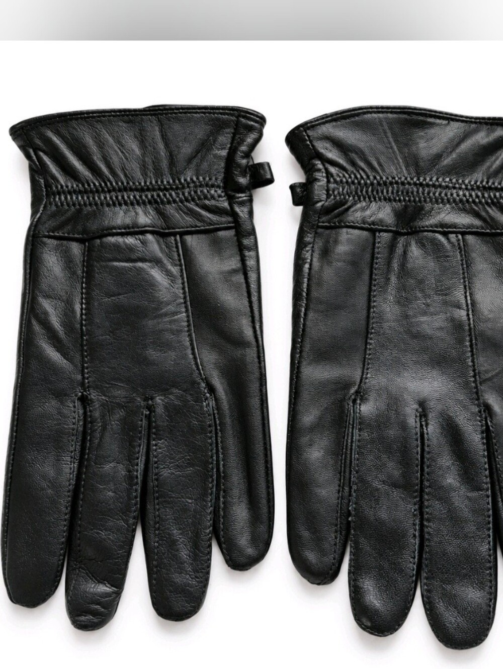 NEW Adolfo Men's Gloves Black Genuine Buttery Soft Leather Size L
